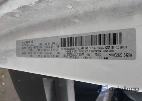 2016 Ram Promaster 2500 High Roof z USA, uszkodzony, nr VIN 3C6TRVDG4GE134123